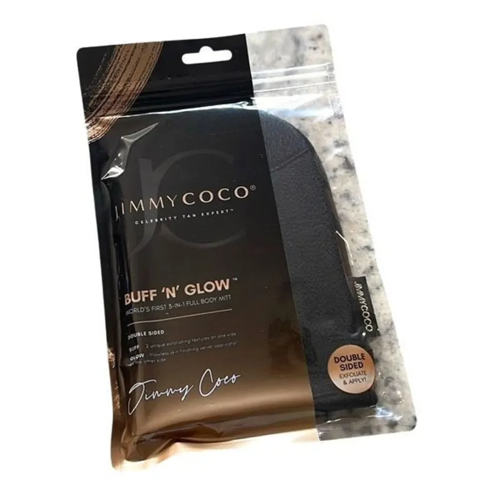 Jimmy‎ Coco Buff & Glow Mitt 2 Sided  Black New